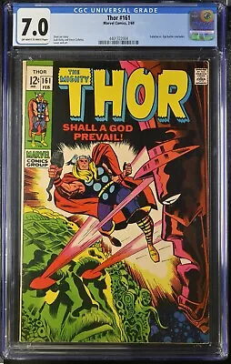 Buy Thor #161 Cgc 7.0 Ow/w High Grade Silver Age Marvel • 79.95£