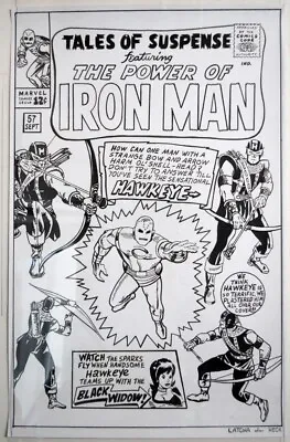 Buy Tales Of Suspense 57 ORIGINAL ART By LATCHA After DON HECK Hawkeye Iron Man • 118.58£