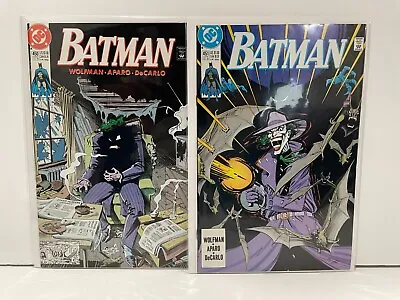 Buy Batman #450 & #451 Joker Covers 1st App Of Curtis Base High Grade 1990 • 6.30£