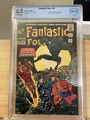 Buy Fantastic Four #52 1st App. Black Panther Marvel Comic 1966 CGC 6.5 • 883.46£