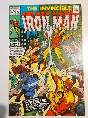 Buy Iron Man #27 July 1970 VFINE- 7.5 1st Appearance Of Firebrand • 39.99£