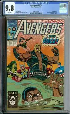 Buy Avengers #328 Cgc 9.8 White Pages // Origin Of Rage 1991 • 95.94£