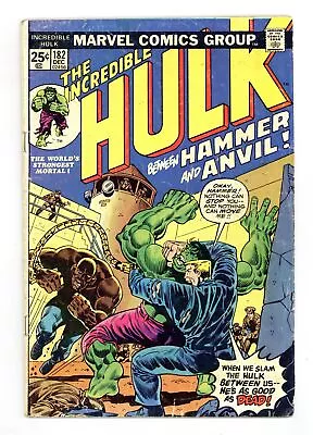Buy Incredible Hulk #182 GD 2.0 1974 • 66.76£