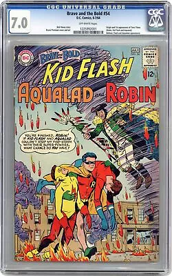 Buy Brave And The Bold #54 CGC 7.0 1964 1225992001 1st App. And Origin Teen Titans • 792.21£