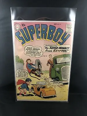 Buy Superboy 76 🔥1st App BEPPO Super Monkey🔥 1957 Comic DC • 40.21£