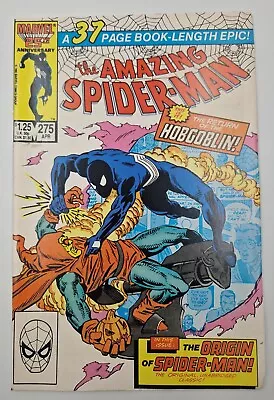 Buy The Amazing Spider-Man #275 - Origin Of Spiderman Retold - Marvel Comics 1986 • 0.99£