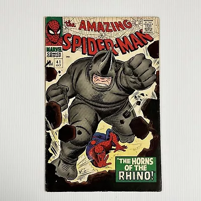 Buy Amazing Spider-Man #41 1966 FN 1st Appearance Of Rhino Pence Copy • 380£
