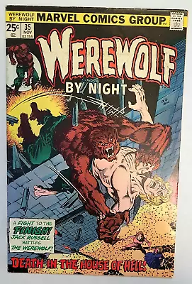 Buy WEREWOLF BY NIGHT #35 (1975) Jim Starlin Cover Art!  Classic Bronze Age Marvel!! • 11.91£