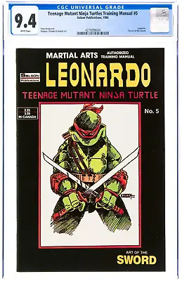 Buy Teenage Mutant Ninja Turtles Training Manual #5 Solson Publications 1986 CGC 9.4 • 99.99£