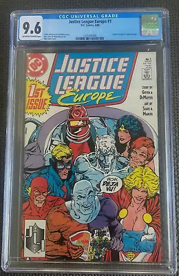 Buy Justice League Europe #1 CGC 9.6 (4/89) DC COMICS White Pages Power Girl Flash • 71.15£