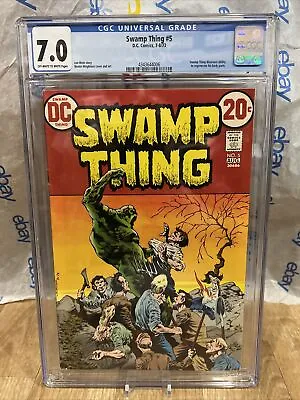 Buy Swamp Thing #5 CGC 7.0 Swamp Thing Discovers Ability To Regenerate 1973 • 63.22£