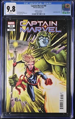 Buy CAPTAIN MARVEL  50 CGC   9.8  White Pages  Limited 1:25 Incentive  Variant Comic • 63.24£