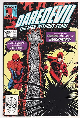 Buy Daredevil #270 Very Fine Plus 8.5 Spider-Man First Appearance Of Blackheart 1989 • 23.71£
