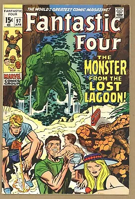 Buy Fantastic Four 97 FN+ Kirby! 1st LOST LAGOON MONSTERS! 1970 Marvel Comics U318 • 20.49£