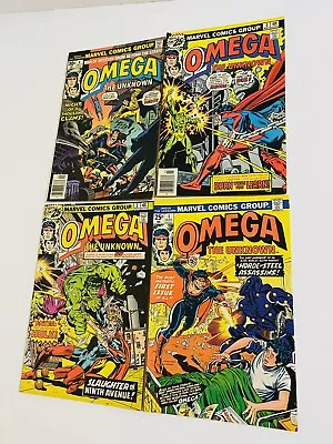 Buy OMEGA THE UNKNOWN #1, 2, 3, 4 (Marvel 1976) VFNM High Grade Lot - 1st Print • 22.14£