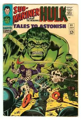 Buy Tales To Astonish #81 3.5 // 1st Appearance Of Boomerang Marvel Comics 1966 • 33.58£