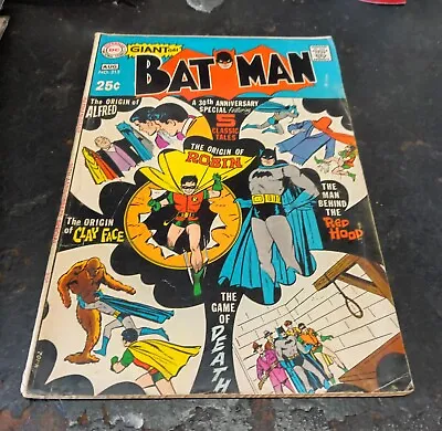 Buy Batman #213 (1969) DC Giant-Sized Key 30th Anniversary Issue/ Origin Of Robin 🔥 • 15.77£