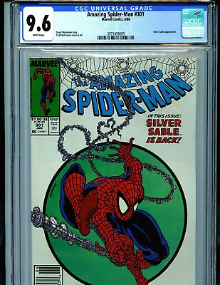 Buy Amazing Spider-man #301 CGC 9.6 NM+ 1988 Newsstand Marvel  Amricons K37 • 567.64£