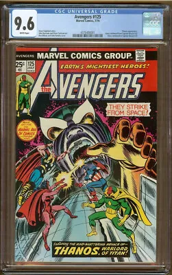 Buy Avengers #125 CGC 9.6 (1974 Marvel) Thanos Appearance • 395.26£