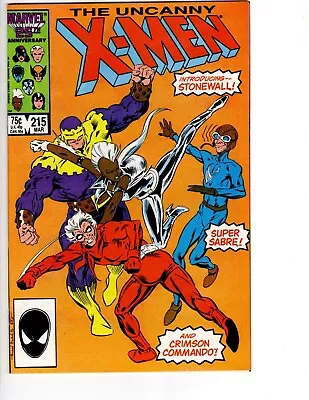 Buy The Uncanny X-Men #215 Comic Book  High Grade Key 1st Appearance Stonewall NM- • 11.87£