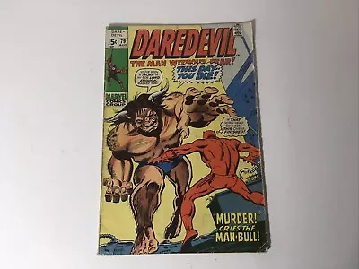 Buy ⚡️ Daredevil #79.Marvel Comics 1971. Man-Bull. Vintage Bronze Era⚡️ • 7.64£
