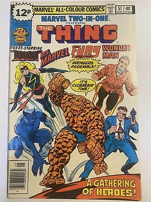 Buy MARVEL TWO-IN-ONE #51 The Thing UK Price Marvel Comics 1979 VF • 4.95£