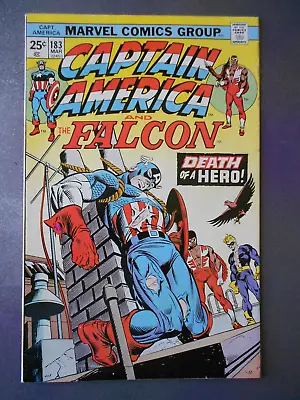 Buy CAPTAIN AMERICA & THE FALCON #183 Marvel 1st Series 1975 FN/VF CAP DIES! NOMAD • 8.15£