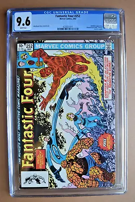 Buy 1983 Marvel Comics Fantastic Four #252 Tattooz Insert & Sample CGC 9.6 NM+ • 63.32£