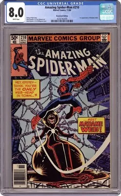 Buy Amazing Spider-Man #210 - CGC 8.0 - Newsstand - 1st Appearance Of Madame Web • 119.93£