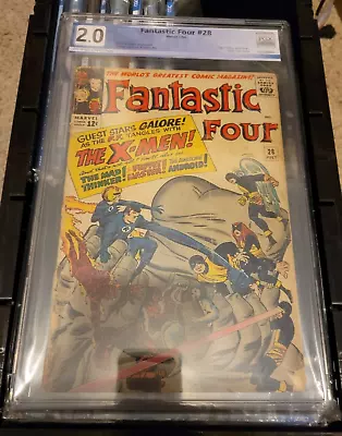 Buy Fantastic Four 28 Pgx 2.0 - 1st Crossover Of X-men - Puppet Master (1964) • 55.19£
