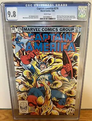 Buy Captain America #276 1982 Cgc 9.8 Baron Zemo 2 Arnim Zola Cameo Nick Fury Appear • 91.94£