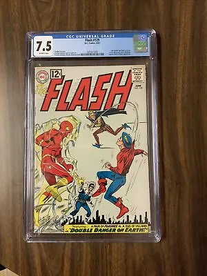 Buy Flash #129 DC 1962 CGC 7.5 VF- 2nd Golden Age Flash In Silver Age, 1st GA JSA • 632.81£
