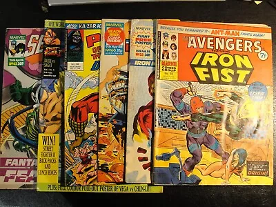 Buy 6 Assorted Marvel Comics, As Shown. 1973-88 Avengers, Iron Fist, Iron Man & More • 0.99£