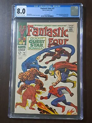 Buy Fantastic Four 73 Cgc 8.0  Spider-man  Daredevil  Thor Appearance • 122.50£