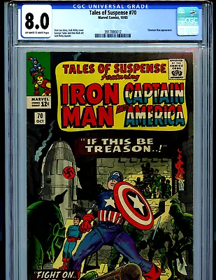 Buy Tales Of Suspense #70 CGC 8.0 VF 1965 Marvel Titanium Man Amricons K63 • 213.37£