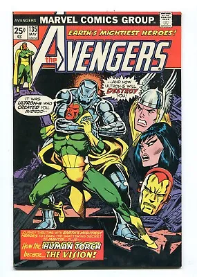 Buy Avengers #135 - The Classic Origin Of The Vision Issue W/ Ultron - 1975 • 35.56£