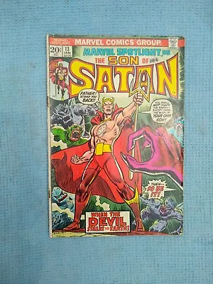 Buy Vintage Marvel Spotlight On The Son Of Satan No. 13 January 1974 Comic Book • 3.95£