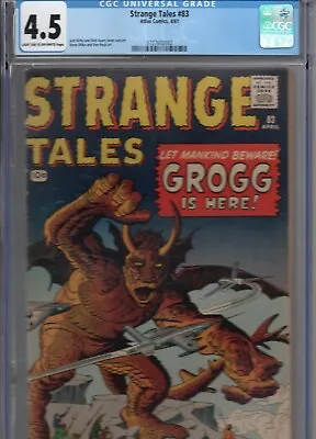Buy Strange Tales 83 Cgc 4.5 ( 1st Appearance Grogg ) • 250£