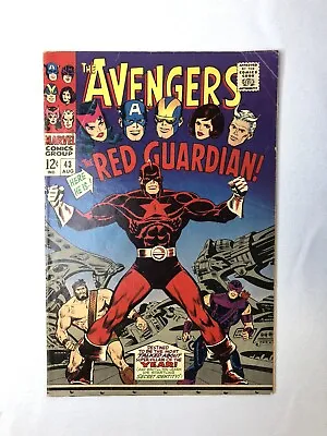 Buy AVENGERS 43 1967 1st RED GUARDIAN Key Issue MOVIE MARVEL COMIC Thunderbolts • 47.84£