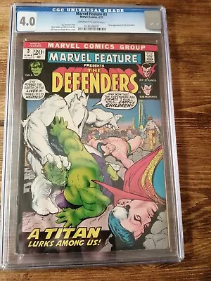 Buy Marvel Feature #3 Cgc 4.0 Off White To White Pages 3rd Defenders • 45£