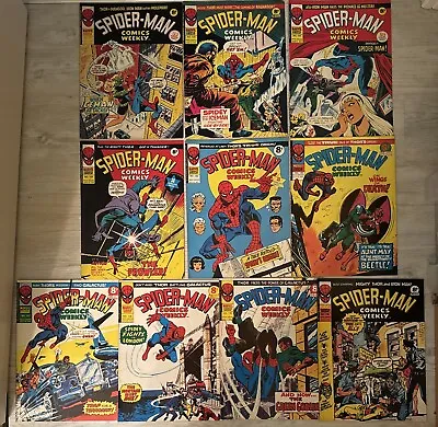 Buy Spider-man Comics Weekly 121 122 123 124 125 126 - 130 Vintage Marvel UK 1975 • 34.99£