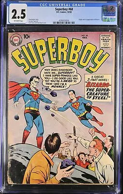 Buy Superboy #68 CGC GD+ 2.5 1st Appearance Of Bizarro! Swan/Kaye Cover Art! • 331.26£