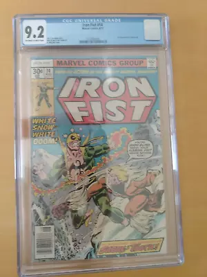 Buy Iron Fist #14...marvel...1977..1st Sabretooth...cgc 9.2...perfect Centering! • 556.29£