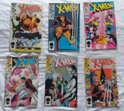 Buy The Uncanny X-Men 1986 6 Comic Run Lot 206 207 208 209 210 & 211 • 8.50£