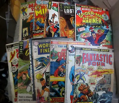 Buy Lot Of 12 Silver Age Super Hero Comic Books Spiderman Thor Fantastic Four Batman • 23.71£