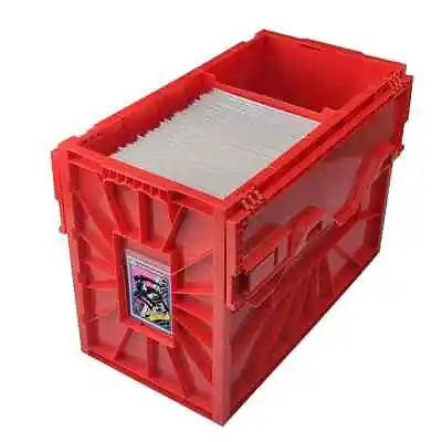 Buy BCW Short Plastic Comic Book Bin Box Heavy Duty With Lid Red - **FIVE PACK** • 147.61£