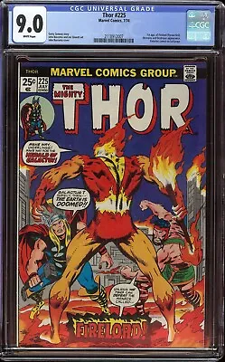 Buy Thor # 225 CGC 9.0 White (Marvel, 1974) Origin & 1st Appearance Of Firelord • 233.58£
