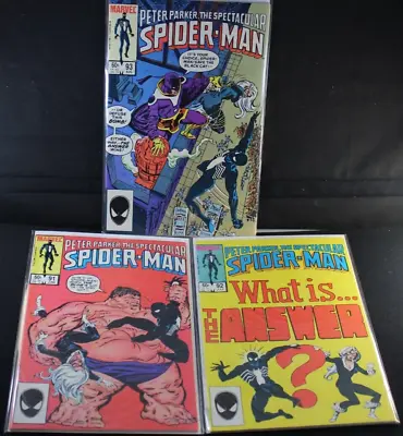 Buy Peter Parker Spectacular Spiderman 91 92 93 1st Answer Newsstand Comic Lot VF+ • 11.78£