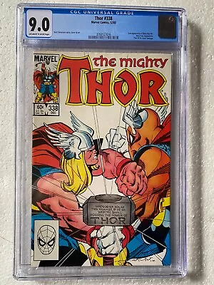 Buy Thor #338 Cgc 9.0 White Pages 2nd App Beta Ray Bill Marvel • 49.99£