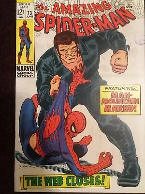Buy Comics: Amazing Spiderman 73 1969,small Pen Mark Top Left,small Nick Bottom Left • 60£